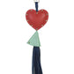 Puffy Heart Charm with Tassel