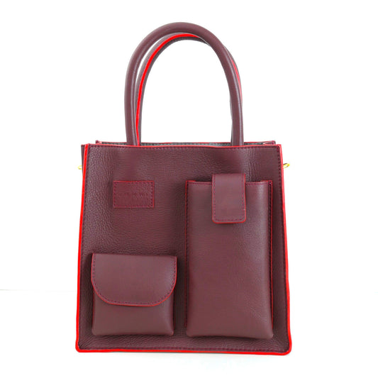 Workation Travel Tote Bag - Burgundy