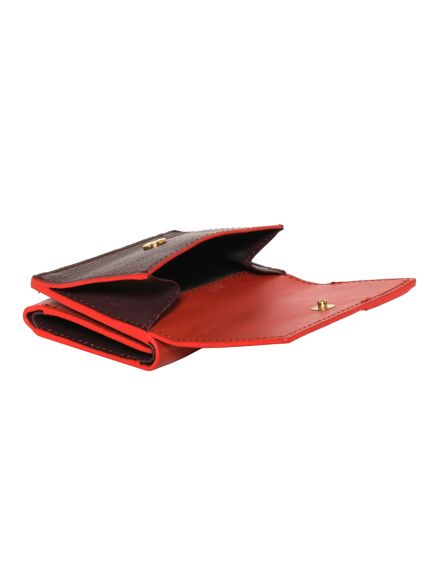 Trifold Wallet for Women- Red/Burgundy